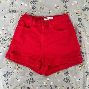 American Apparel Cherry Red Shorts
